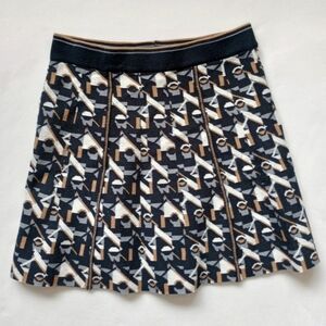 Topshop▪️Geometric Knit Skater Skirt